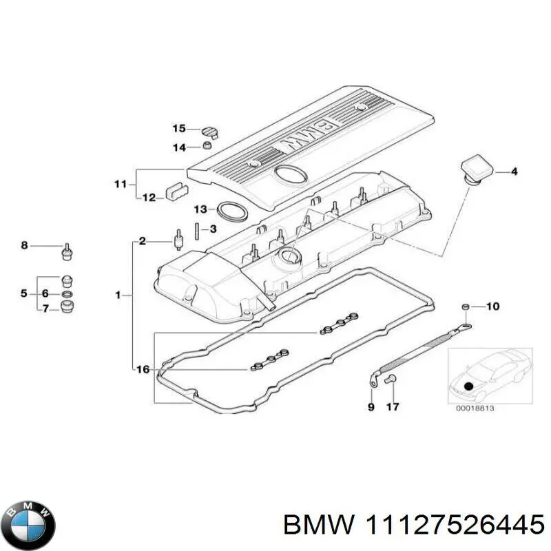 Pokrywa silnika dekoracyjna BMW 11127526445 cena, od 90,24 USD