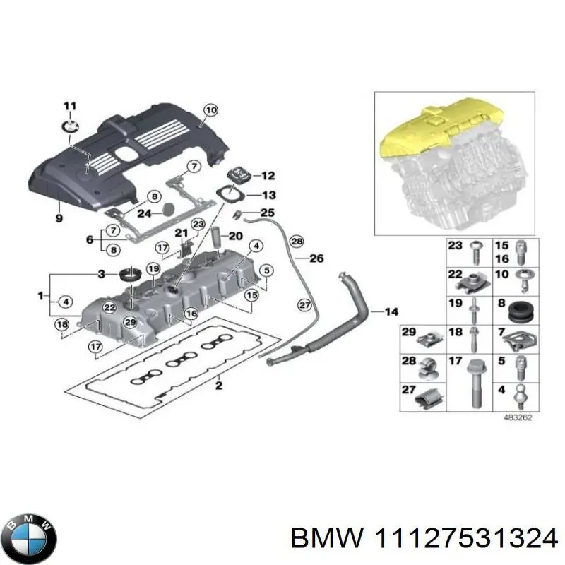 Pokrywa silnika dekoracyjna do BMW 3  E90