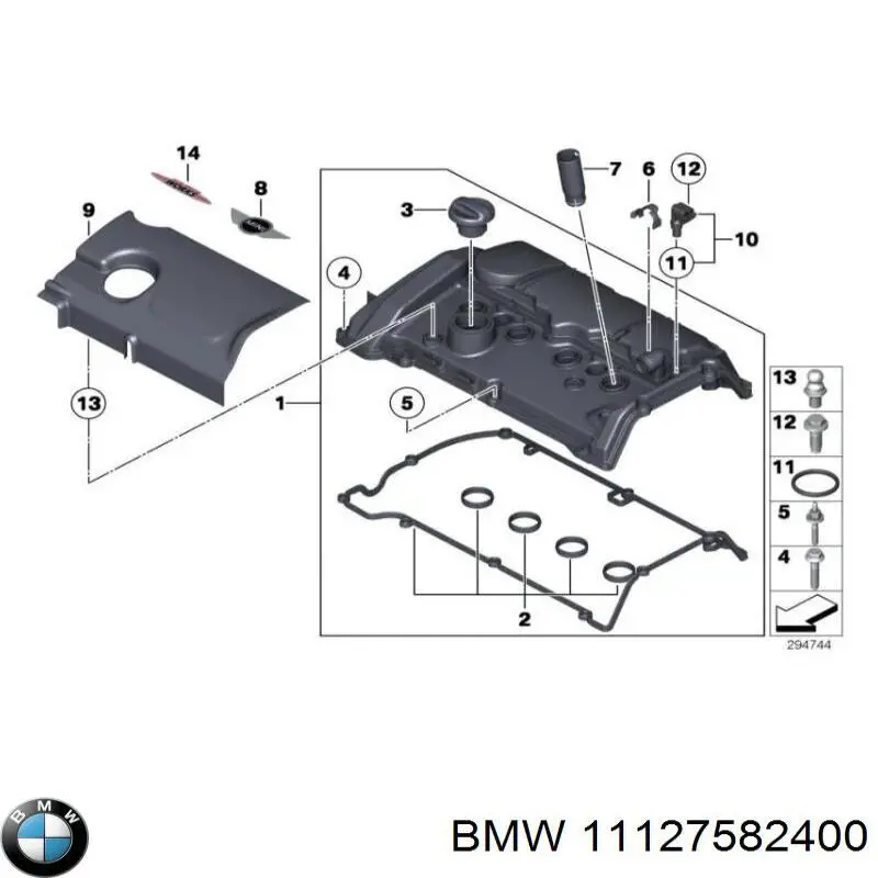 11127582400 BMW uszczelka pokrywy zaworowej silnika