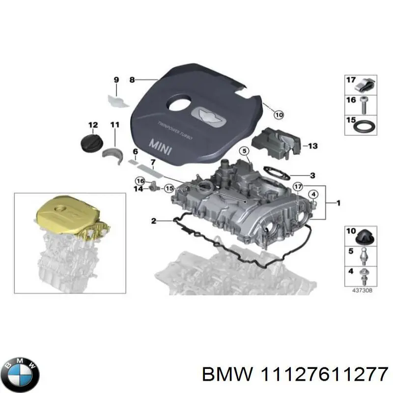 Pokrywa zaworowa do BMW X1 (F48)