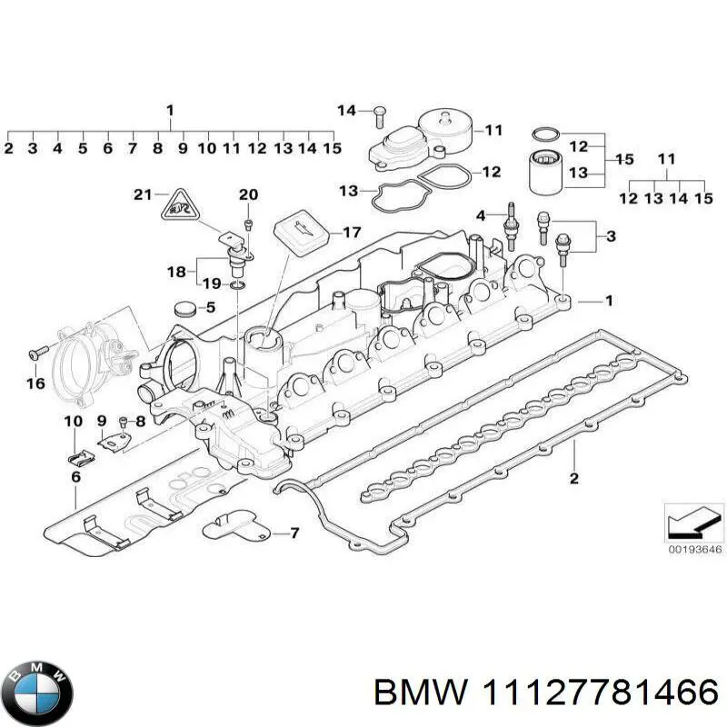 11127781466 BMW Pokrywa zaworowa