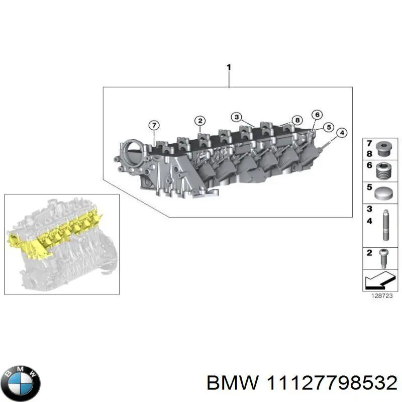 11127798532 BMW Śruba głowicy cylindrów
