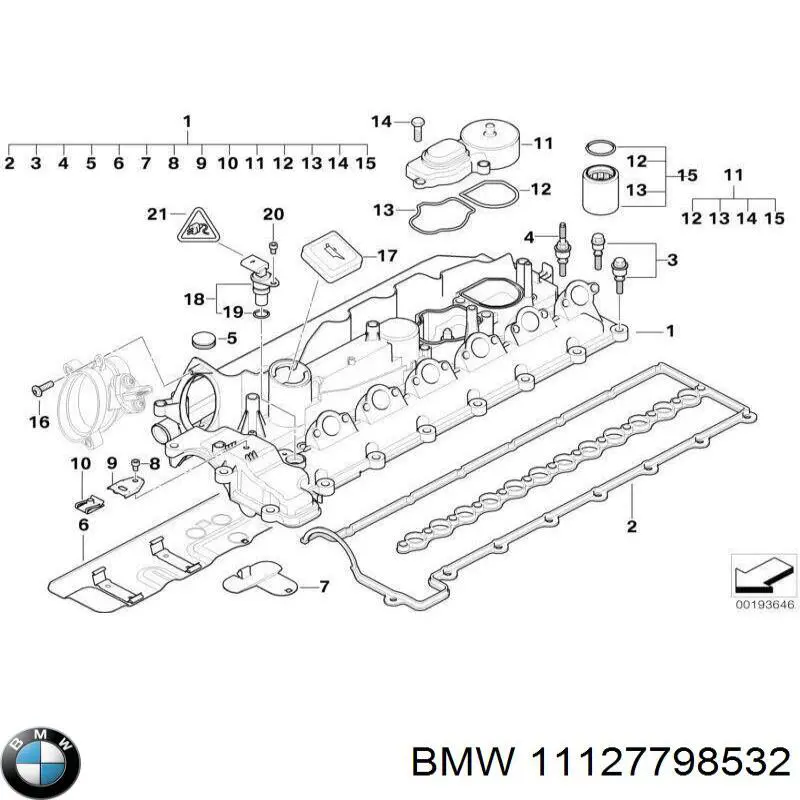 Śruba głowicy cylindrów BMW 11127798532