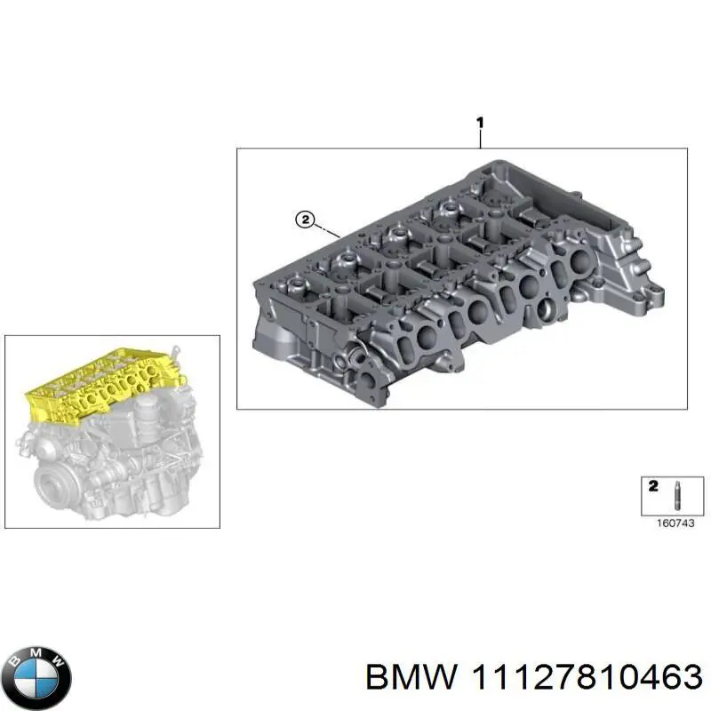 Głowica cylindrów BMW X5 SUV (F15, F85) (2013 - 2018) cena, od 885,26 USD