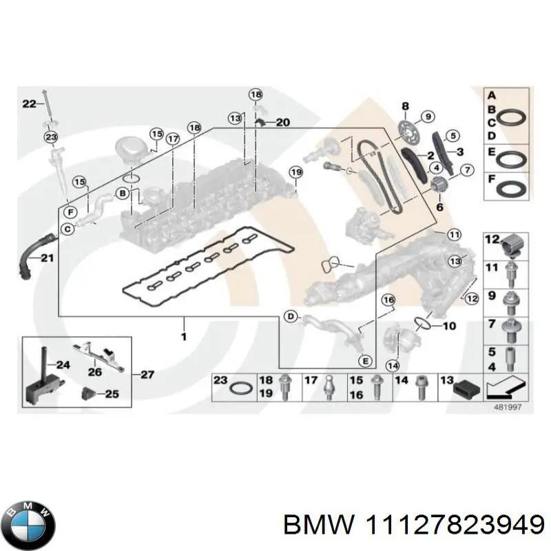 Uszczelka korka wlewu oleju BMW 11127823949 cena, od 14,10 USD