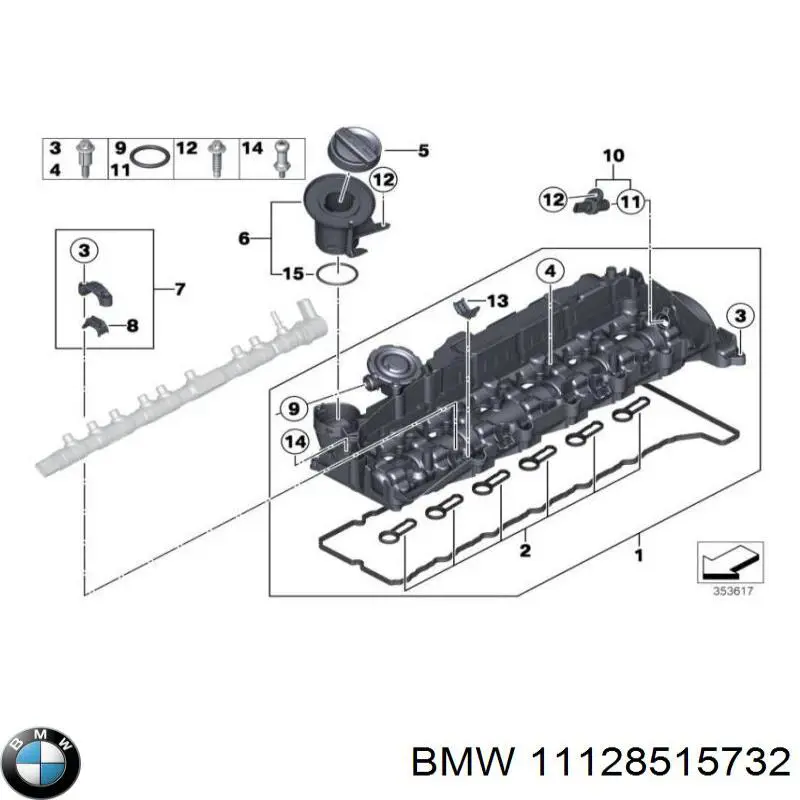 Uszczelka pokrywy zaworowej silnika, zestaw BMW 11128515732 cena, od 34,32 USD