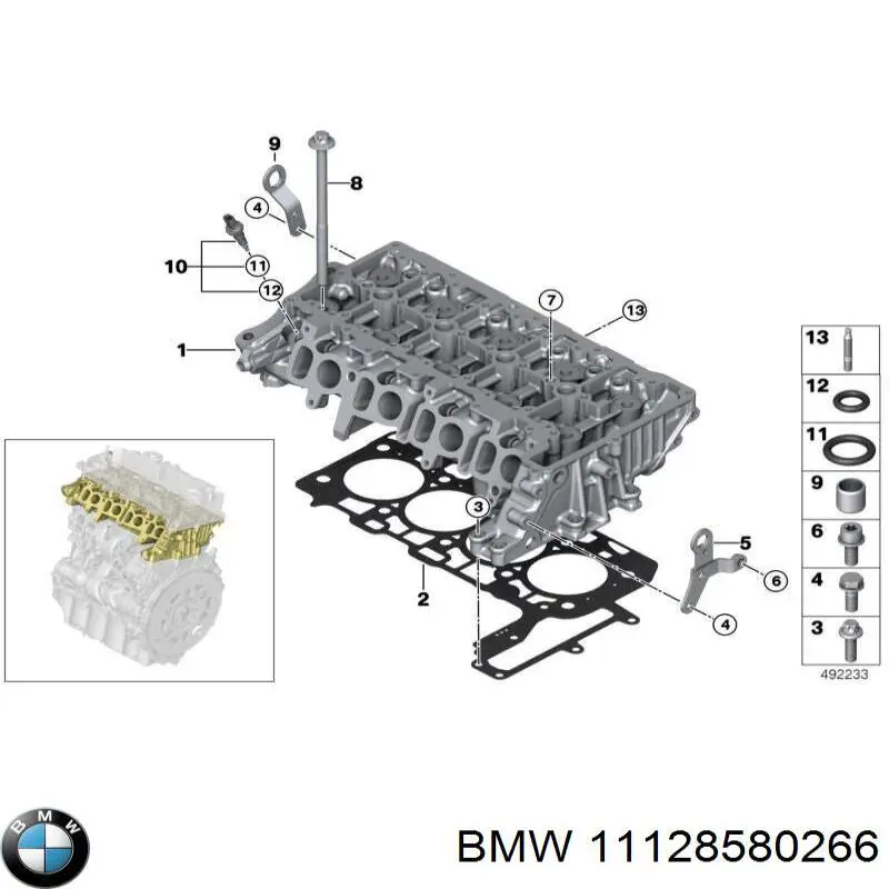 Głowica cylindrów do BMW 3  G20, G80, G28