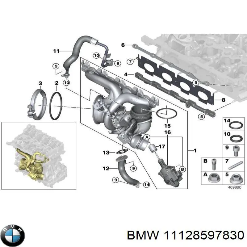 Szpilka kolektora wydechowego BMW 11128597830 cena, od 3,76 USD