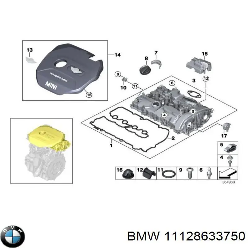 Uszczelka kolektora ssącego do BMW 5 (G31)