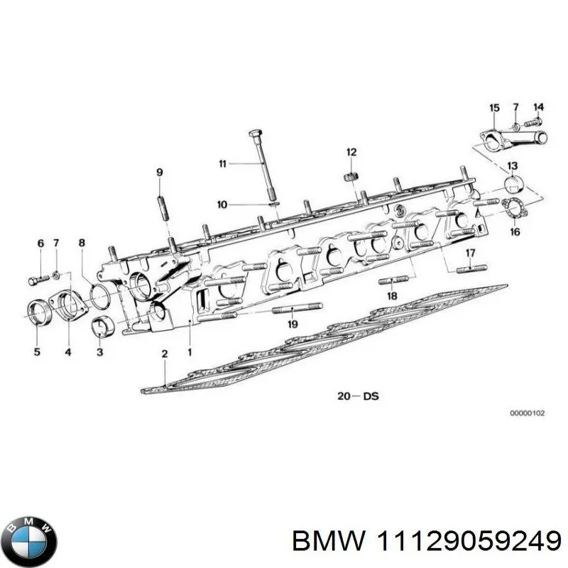 11129059249 BMW zestaw uszczelek silnika górny