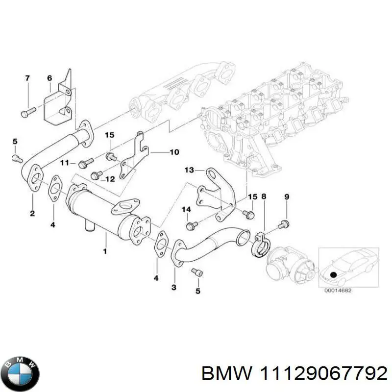 Do koszyka 11129067792 BMW Śruba głowicy cylindrów