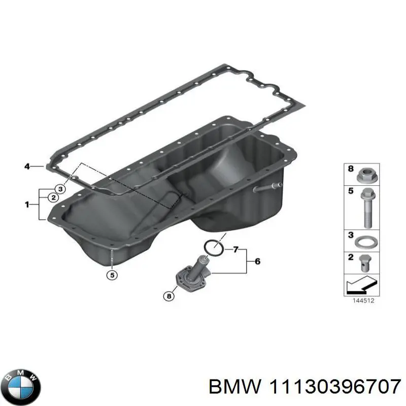 11130396707 BMW Śruba miski silnika