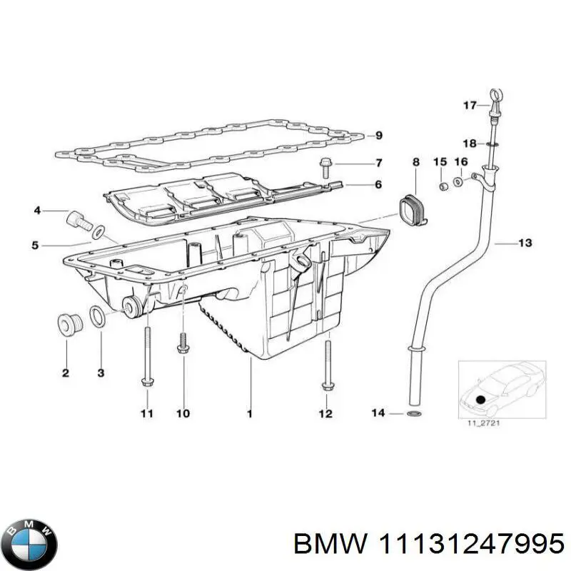 Miska olejowa silnika BMW 11131247995 cena, od 119,78 USD