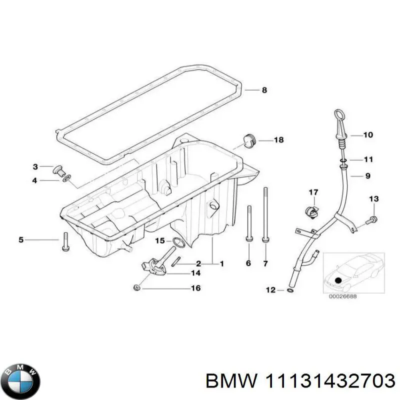 Miska olejowa silnika BMW 11131432703 cena, od 227,62 USD