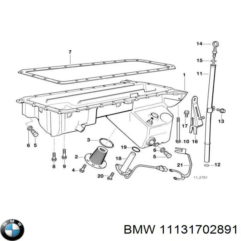 Do koszyka 11131702891 BMW Miska olejowa silnika