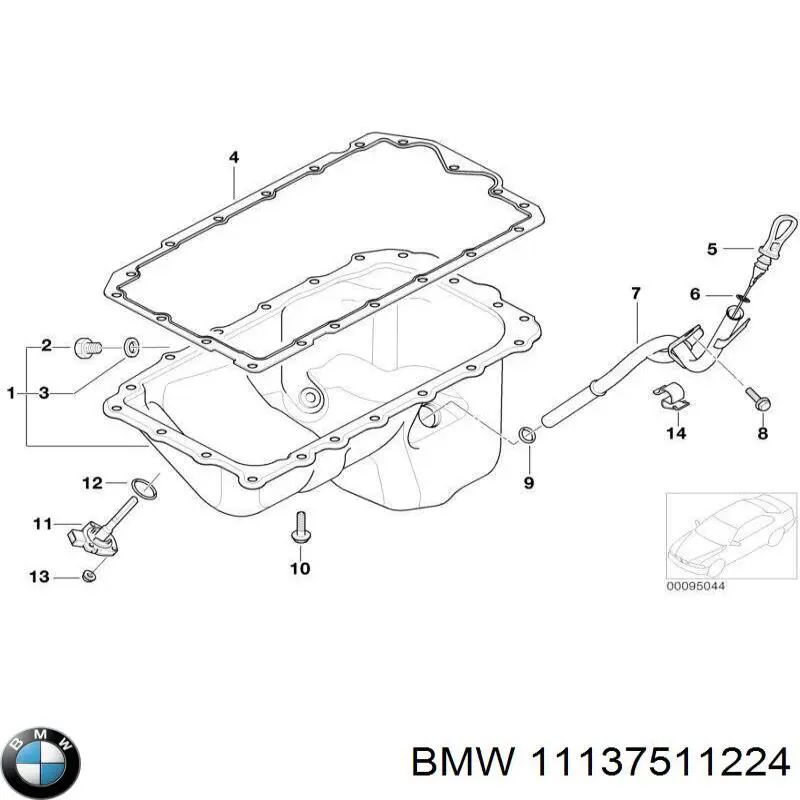 Uszczelka miski olejowej silnika BMW 11137511224 cena, od 27,38 USD