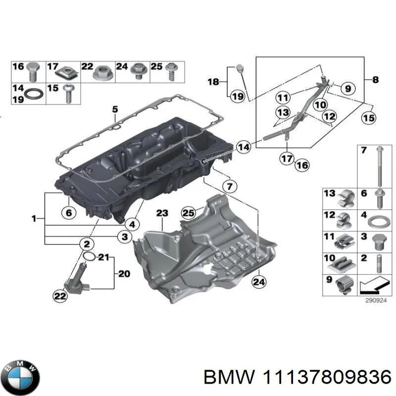 Uszczelka miski olejowej silnika BMW 11137809836 cena, od 40,16 USD
