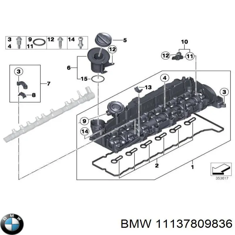 Do koszyka 11137809836 BMW Uszczelka miski olejowej silnika