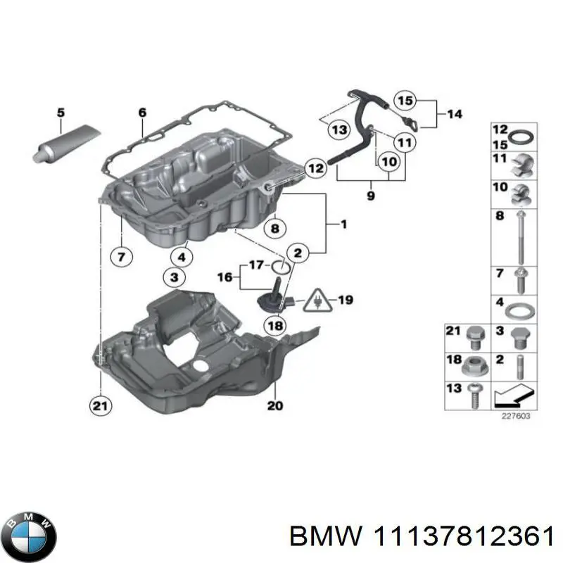 11137812361 BMW Miska olejowa silnika