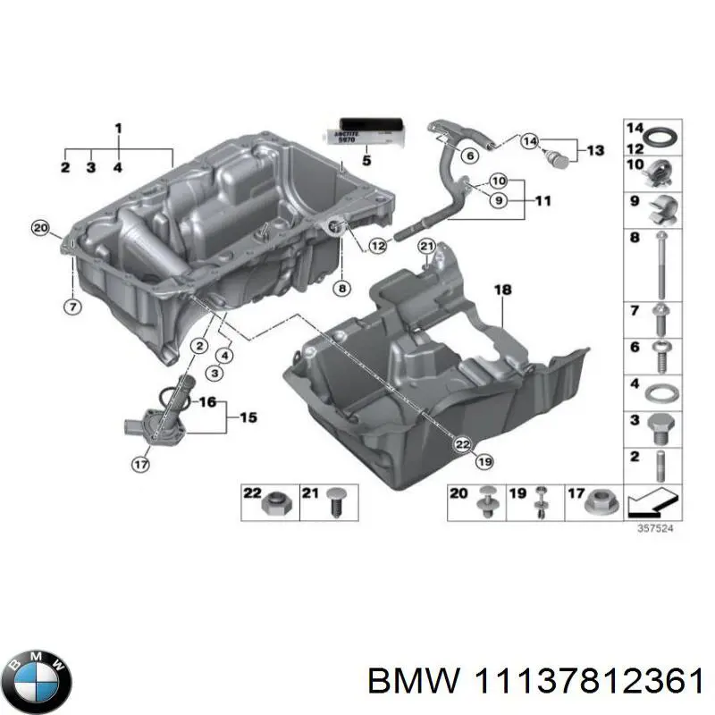 Miska olejowa silnika BMW 11137812361 cena, od 773,97 USD