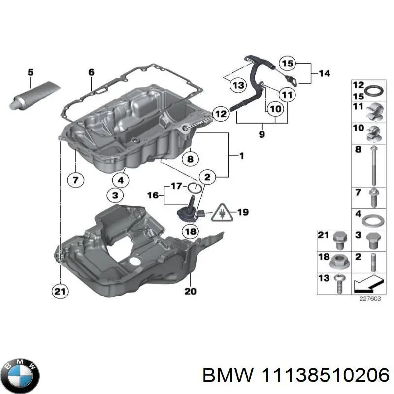 Miska olejowa silnika BMW 11138510206 cena, od 171,88 USD