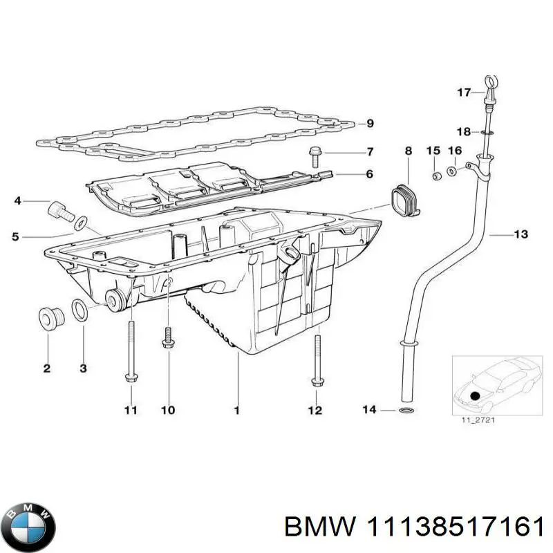 Do koszyka 11138517161 BMW Miska olejowa silnika