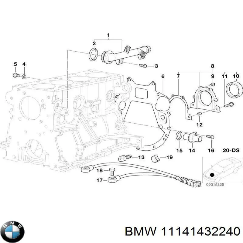 Uszczelka tylnej pokrywy bloku cylindrów BMW 11141432240 cena, od 4,99 USD