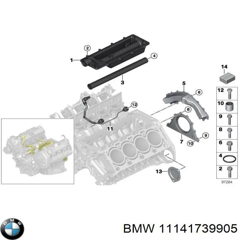 Uszczelka pokrywy przedniej silnika BMW 11141739905 cena, od 18,85 USD