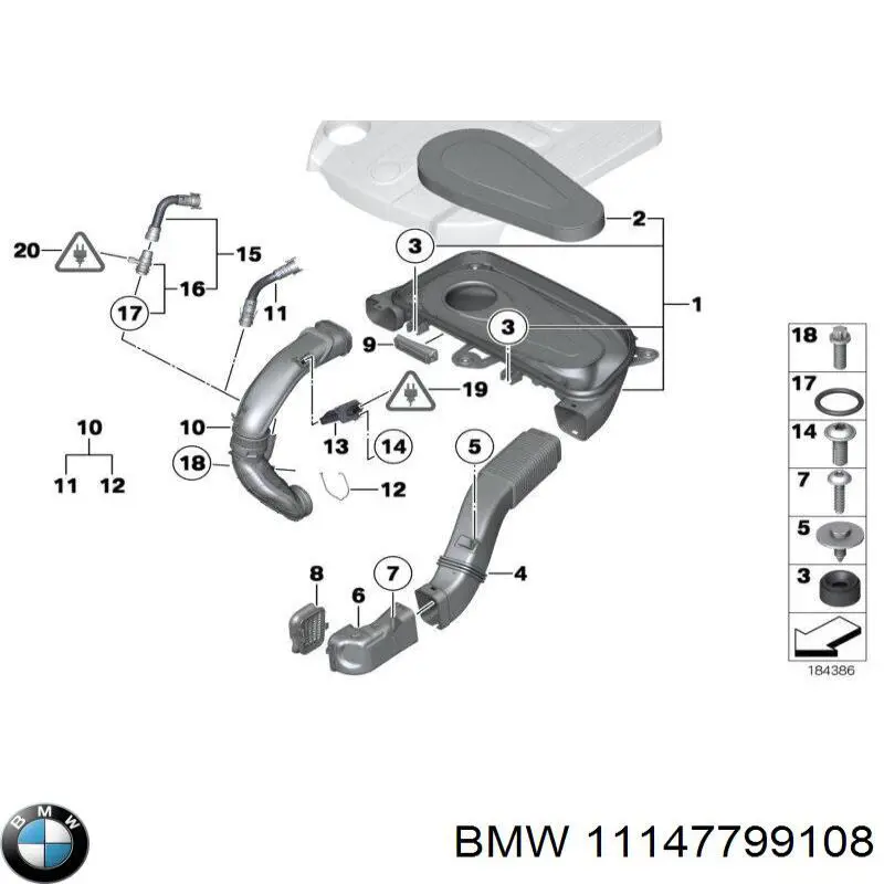 7001190 Autotechteile Poduszka ozdobna pokrywy silnika