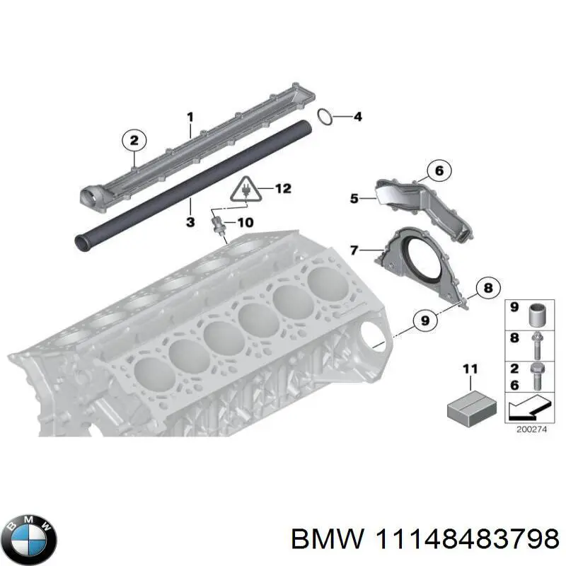 Uszczelniacz wału korbowego silnika tylny BMW 11148483798 cena, od 65,48 USD