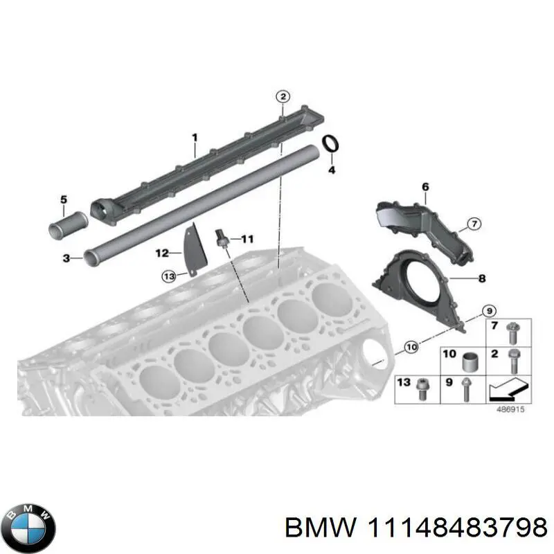 Uszczelniacz wału korbowego silnika tylny BMW 11148483798 cena, od 59,55 USD