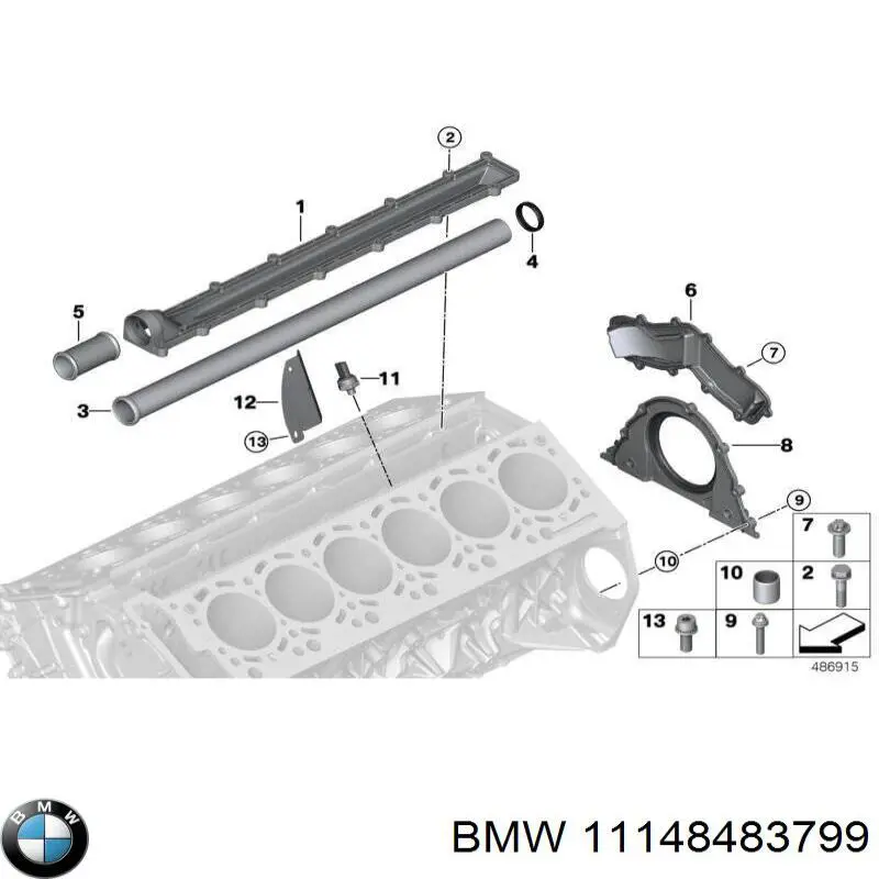Pokrywa silnika tylna BMW 11148483799 cena, od 69,79 USD