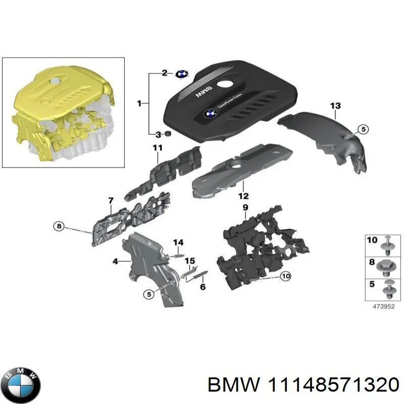 Pokrywa silnika dekoracyjna do BMW X7  G07