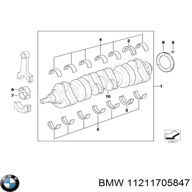Wał korbowy silnika do BMW 5  E39