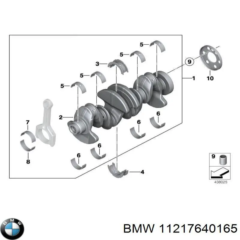 11217640165 BMW Wał korbowy silnika
