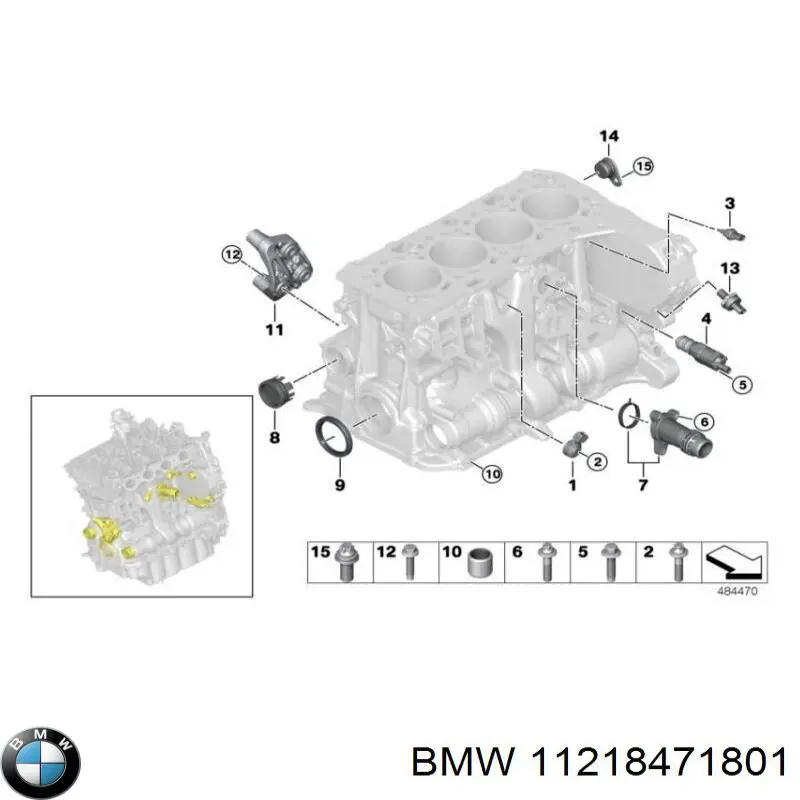 Panewki główne wału korbowego, zestaw, 1. naprawa (+0,25) BMW 11218471801 cena, od 55,60 USD