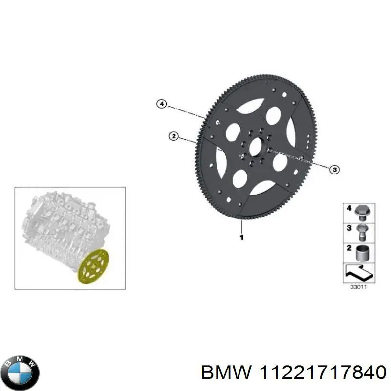 11221717840 BMW śruba mocowania koła zamachowego