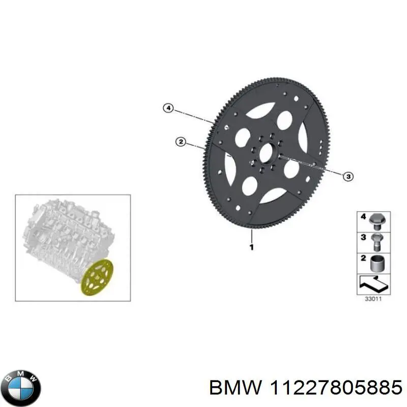 Śruba mocowania koła zamachowego do BMW 3 (E21)