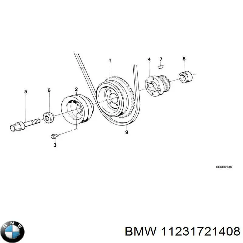 Do koszyka 11231721408 BMW Pas napędowy mechanizmów