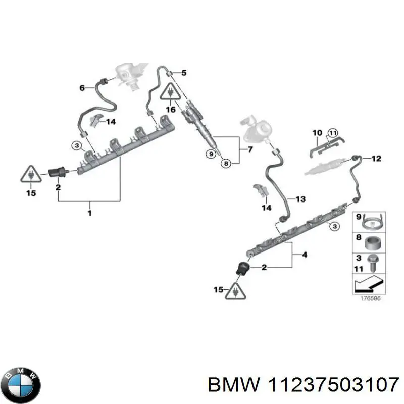 Do koszyka 11237503107 BMW Łańcuch pompy oleju, zestaw