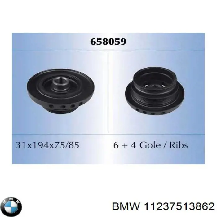 Do koszyka 11237513862 BMW Koło pasowe wału korbowego