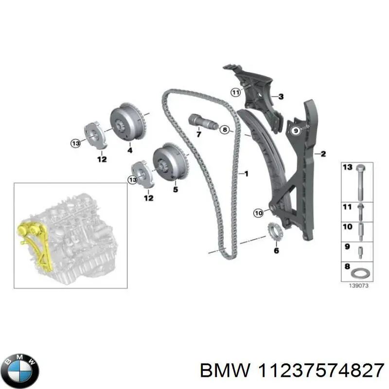 Piasta koła pasowego wału korbowego BMW 11237574827 cena, od 86,40 USD