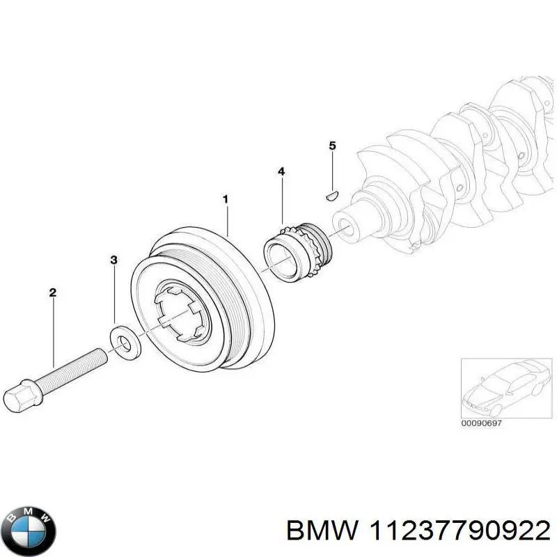 11237790922 BMW Śruba koła pasowego wału korbowego