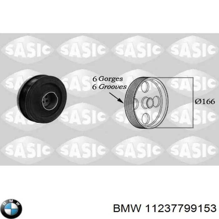 Koło pasowe wału korbowego 11237799153 BMW