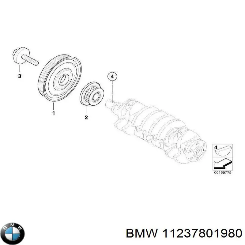 11237801980 BMW śruba koła pasowego wału korbowego