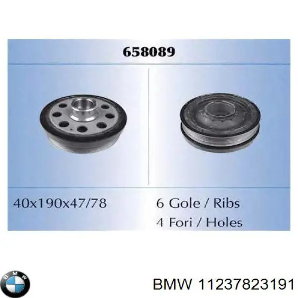 Koło pasowe wału korbowego BMW 11237823191 cena, od 176,06 USD