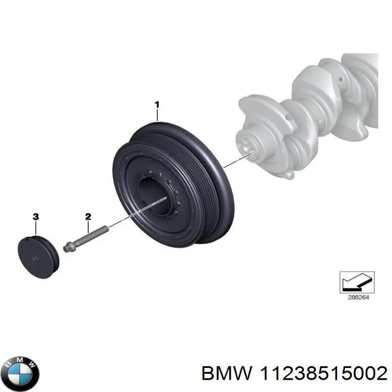 11238515002 BMW Koło pasowe wału korbowego