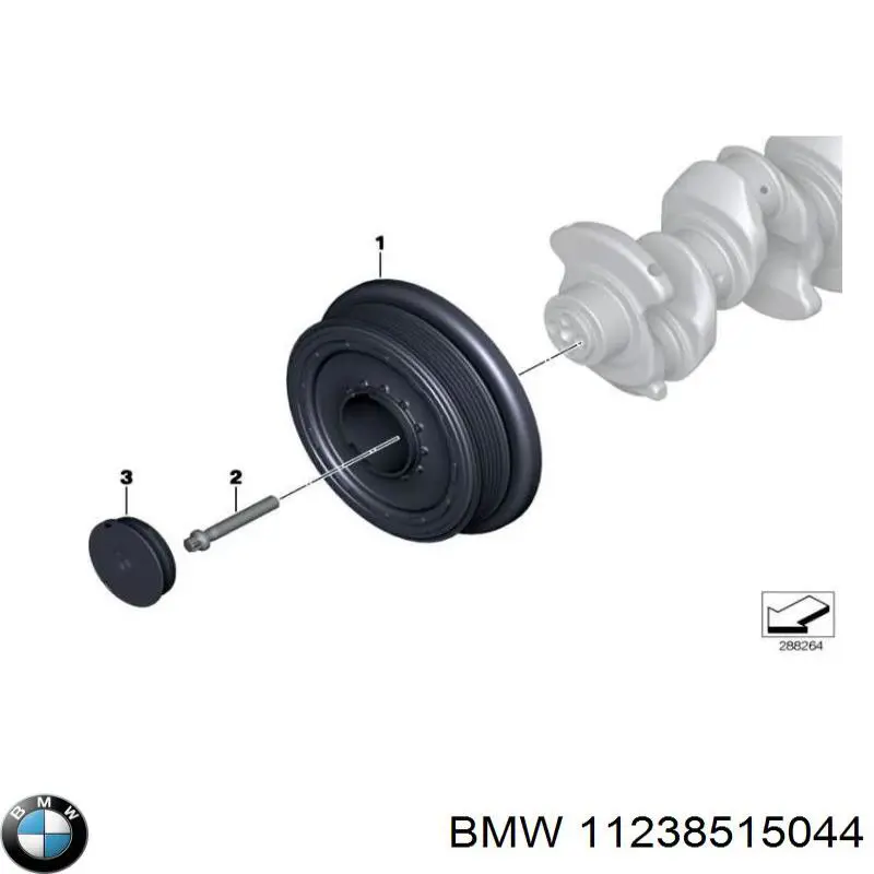 11238515044 BMW Koło pasowe wału korbowego