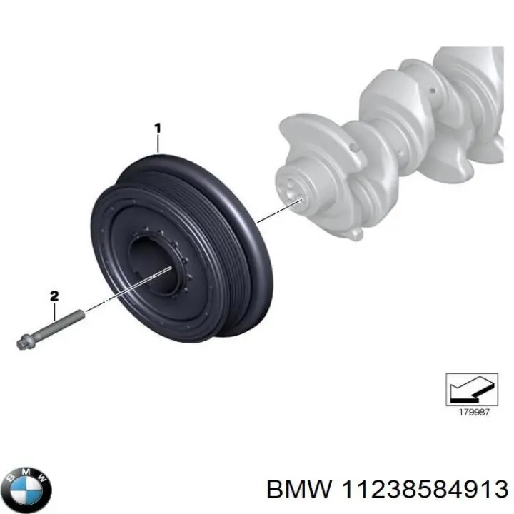 Koło pasowe wału korbowego BMW 11238584913 cena, od 142,05 USD