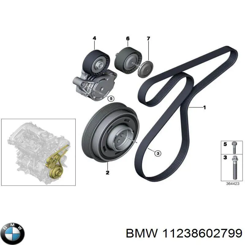 11238602799 BMW Koło pasowe wału korbowego
